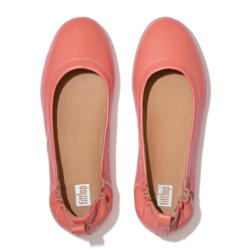 Fitflop Womens Ballet Flats - Allegro Soft Leather - Pink - 564-LCDMOQ